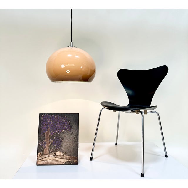 Ceramic Art Wall Tile with a Blooming Tree Motif in an Abstracted Landscape, 1960s For Sale - Image 15 of 17