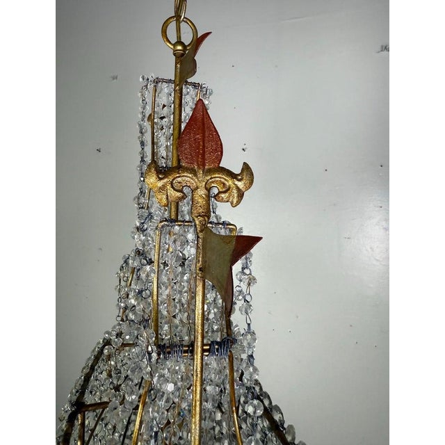 Redondo Crystal Beaded Ship Chandelier by Miamar Home For Sale - Image 10 of 13