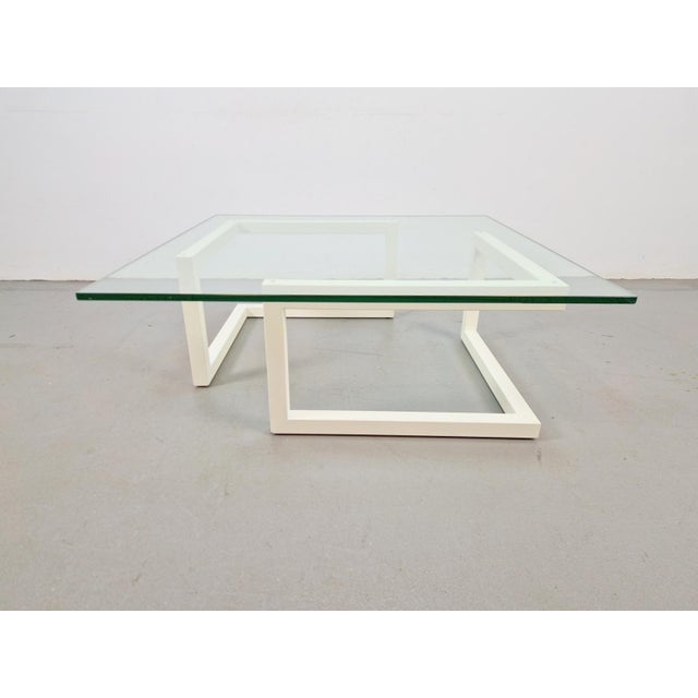 Minimalist Duo Glass Coffee Table by Paul Visser for Lourens Fisher White, 1990s For Sale - Image 10 of 12