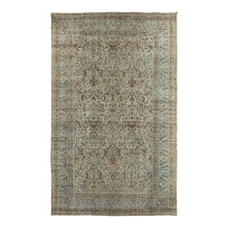 Zabihi Collection Antique Worn Persian Oversize Carpet For Sale