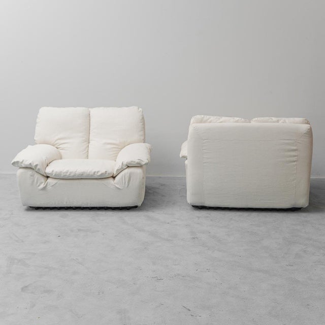 White Vintage Bonheur Chairs by Ammannati and Vitelli for Brunati, 1970s, Set of 2 For Sale - Image 8 of 13