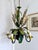1970s French Country Tole Botanical Five-Light Chandelier with Cattails and Flowers, 1960s For Sale - Image 5 of 17