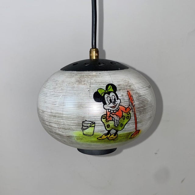 Ceiling Light with Walt Disney Motifs of Minnie and Mickey, 1950s For Sale - Image 12 of 15