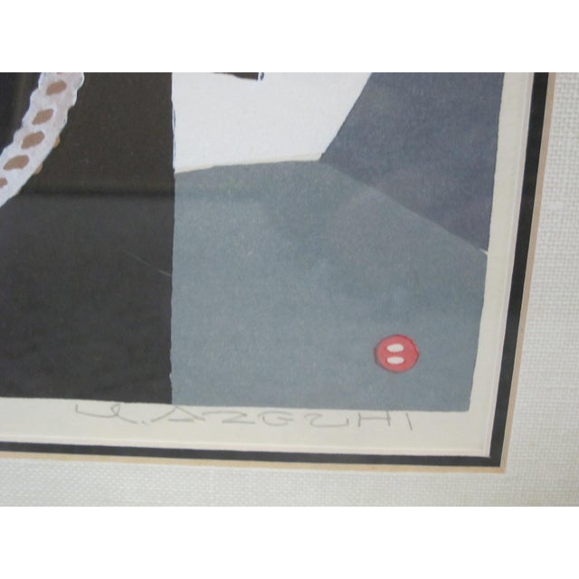 Japanese Azechi Umetaro Signed Japanese Woodblock Mountaineer Man in Winter With Rope For Sale - Image 3 of 6