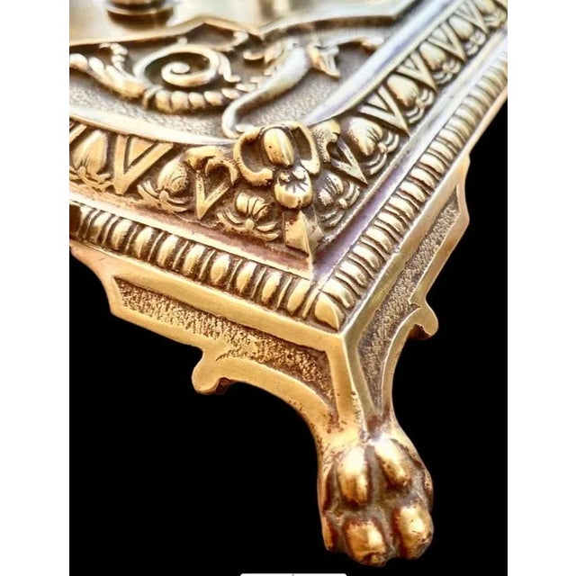 Late 19th Century Gilt Brass Etched Crystal Centerpiece For Sale - Image 9 of 12