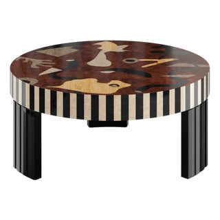 Palma Center Table in Wood Modern Print by Hommés Studio For Sale