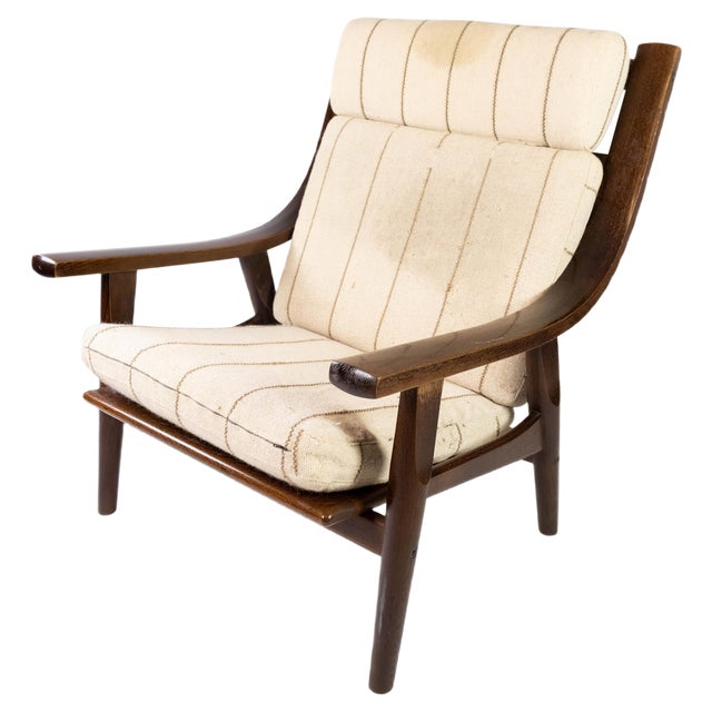 Model GE530 Armchair in Dark Oak by Hans J. Wegner, 1960s For Sale