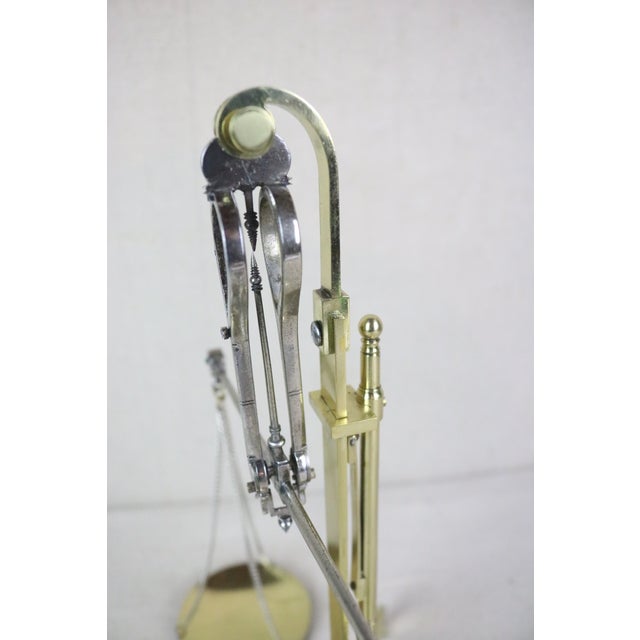 Metal Mid 19th Century English Poished Brass Bankers Scale For Sale - Image 7 of 11