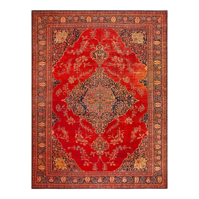 Nazmiyal Collection Antique Persian Sarouk Farahan Rug For Sale