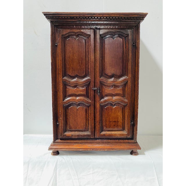 Antique Carved Oak Master Cabinet, 1800s For Sale - Image 11 of 12