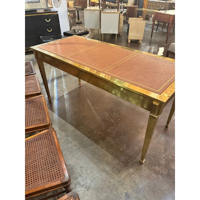 Early 21st Century Italian John Vessey Style Brass Desk For Sale - Image 5 of 13