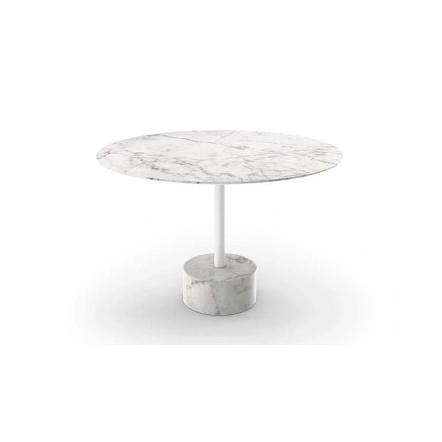 Piero Lissoni 9 Dining Table in White Carrara Marble by Piero Lissoni For Sale - Image 4 of 8