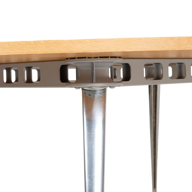 Modern Medamorph Dining Table in Brown Wood and Chrome from Vitra For Sale - Image 3 of 11