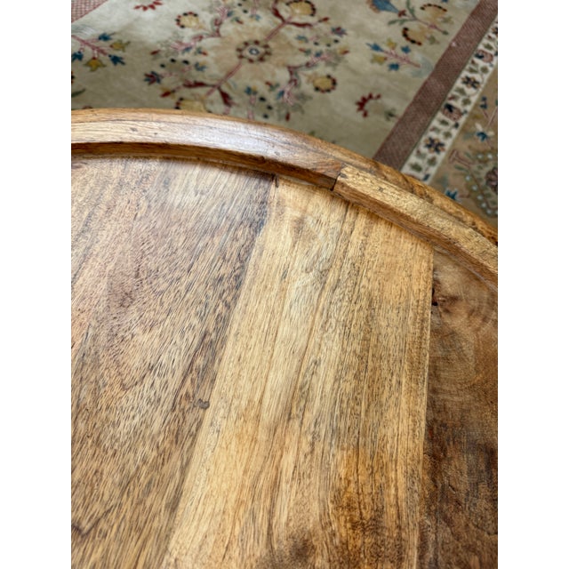 Brown West Elm Carved Lattice Coffee Table For Sale - Image 8 of 12