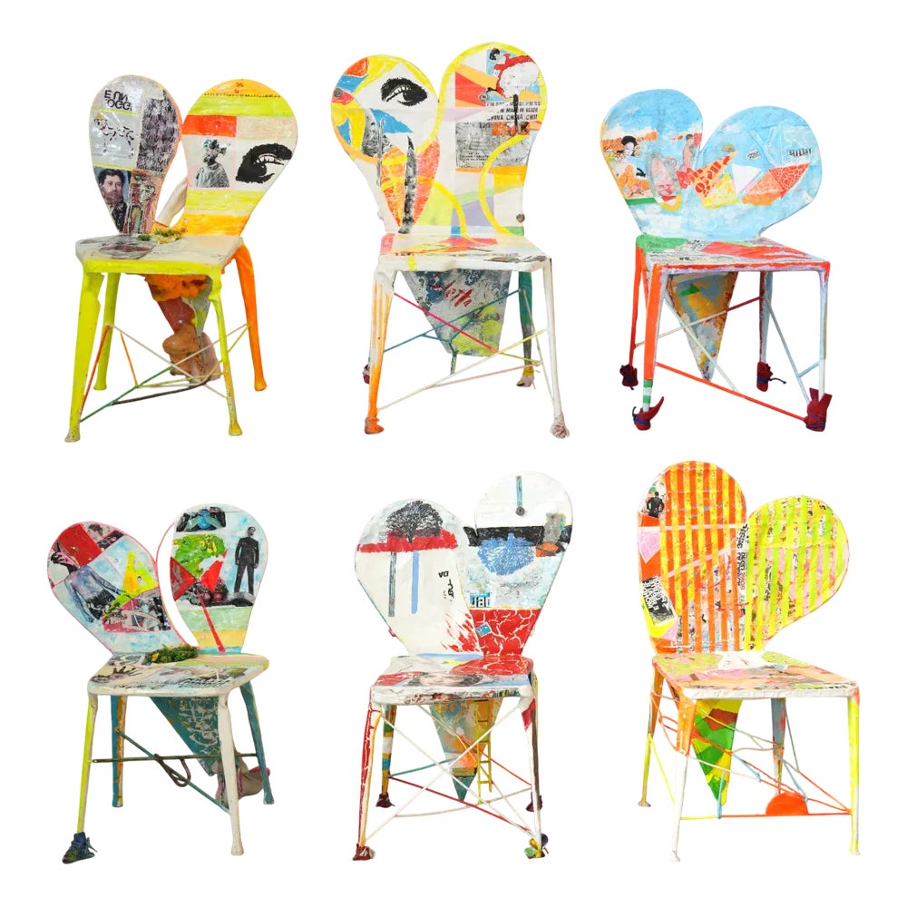 Pop Art Chairs by Guido Coletti, 1995, Set of 6 | Chairish