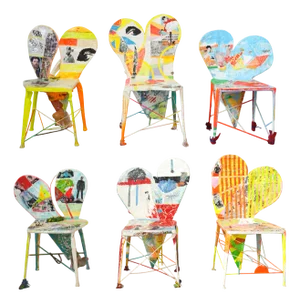 Pop Art Chairs by Guido Coletti, 1995, Set of 6