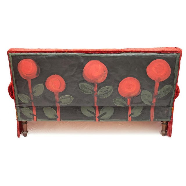 Red Alsatian Sofa, 1950s For Sale - Image 9 of 15