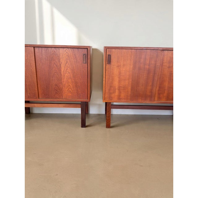 Vintage Danish Teak Sideboard with Sliding Doors, 1960s For Sale - Image 6 of 18