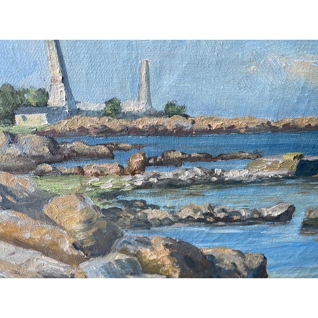 C. Hollen, Rock Pools and Harbour, Oil on Canvas, 1940s, Framed For Sale - Image 7 of 18
