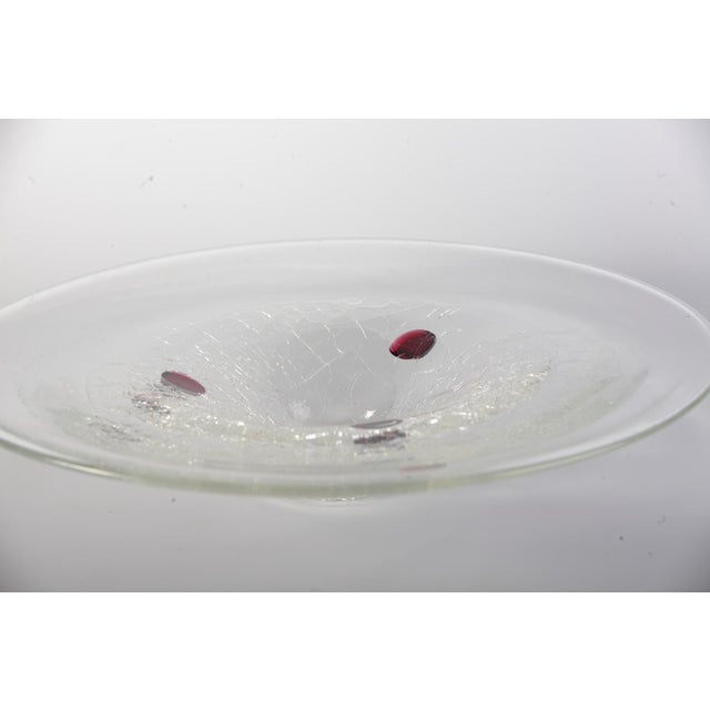 Glass Vase and Bowl by Jaroslav Taraba for Lednicke Rovne, Czech, 1970s, Set of 2 For Sale - Image 10 of 17