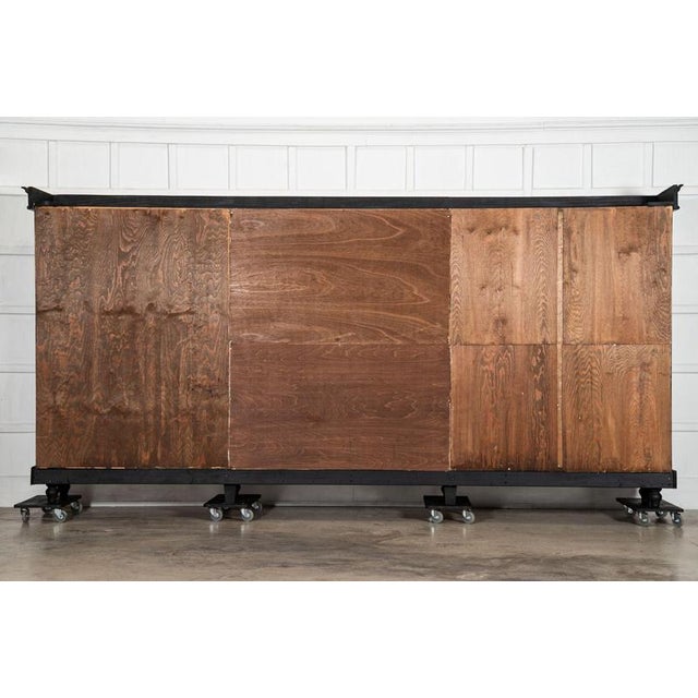 Antique French Ebonised Pine Bookcase, 1900 For Sale - Image 13 of 14