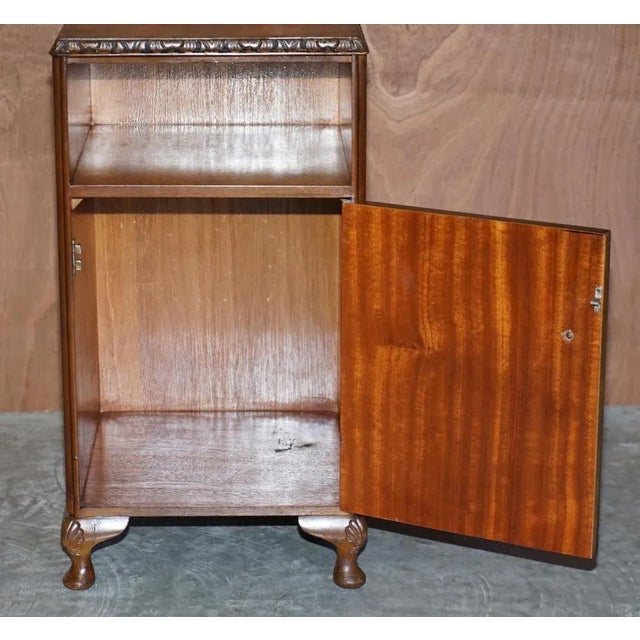 Gold Vintage Burr & Walnut Bedside Cupboard, 1930s For Sale - Image 8 of 13