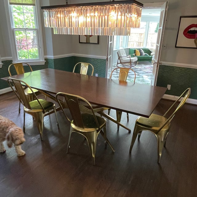 Set of 6 Brass Tolix Style Chairs From Restoration Hardware Chairish