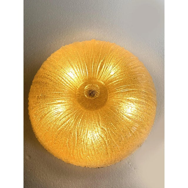 Venetian Amber Graniglia Budino Murano Glass Flush Mount by Simoeng for Simoeng For Sale - Image 9 of 9