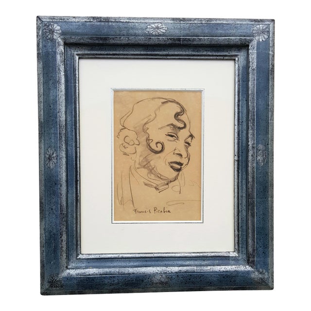 Picabia Francis - Woman Portrait - Pencil Drawing - 1940 - c.o.A For Sale