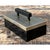 This vintage lidded box pairs a rich, dark wood base with a flat, satin-finished metal lid, creating a striking material...