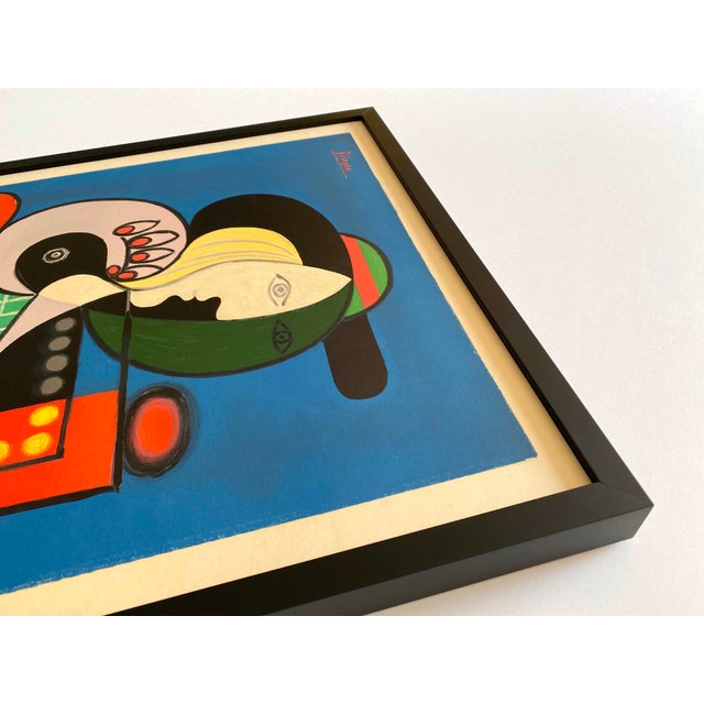 Pablo Picasso Vintage 1967 Mid Century Modern Mourlot Fine Art Lithograph Print Framed Cubist Exhibition Poster " Femme a La Montre " 1932 For Sale - Image 11 of 17