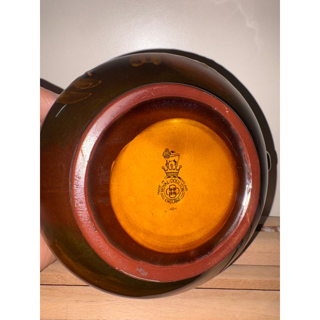 Vintage Kingsware Ceramic Sugar Bowl with Lid from Royal Doulton, 1950 For Sale - Image 9 of 10