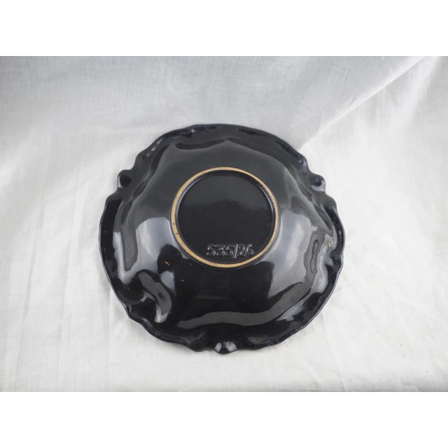 Black 1970s German Fat Lava Fruit Bowl With Baroque Shape and Pastel Colours, West Germany For Sale - Image 8 of 11