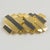 Lanvin Lanvin Geometric Brooch Gilded Metal and Gray Enamel For Sale - Image 4 of 7