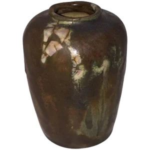 1900 Georges Hoentschel Brown Stoneware Vase