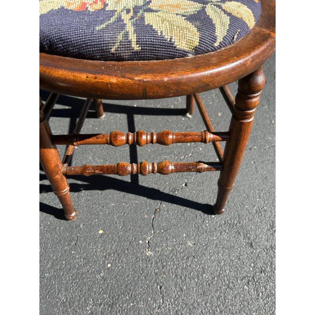 Pair of Antique Needlepoint Chairs For Sale - Image 9 of 10