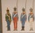 Vintage Napoleonic Military Costume Lithographs Collage Framed French Wall Art Set of 3 For Sale - Image 14 of 18