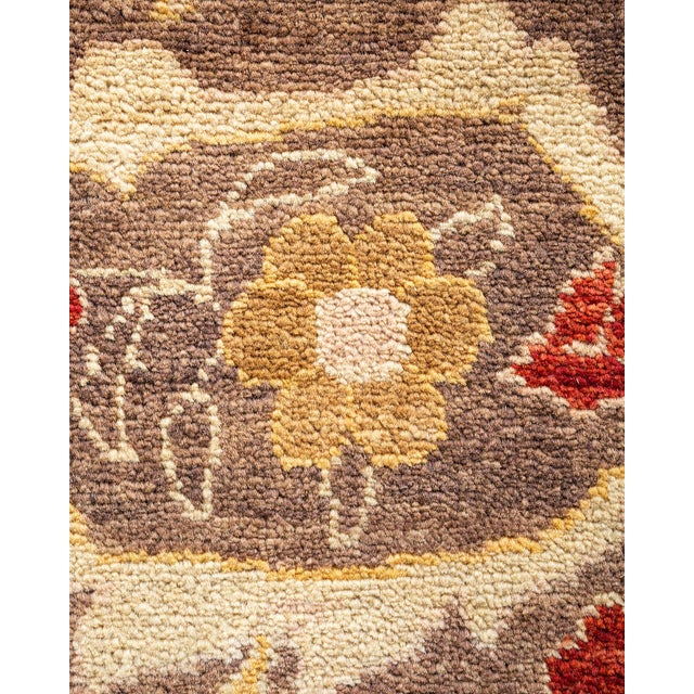 Traditional Eclectic, One-of-a-Kind Hand-Knotted Area Rug - Brown, 9' 3" x 12' 1" For Sale - Image 3 of 8