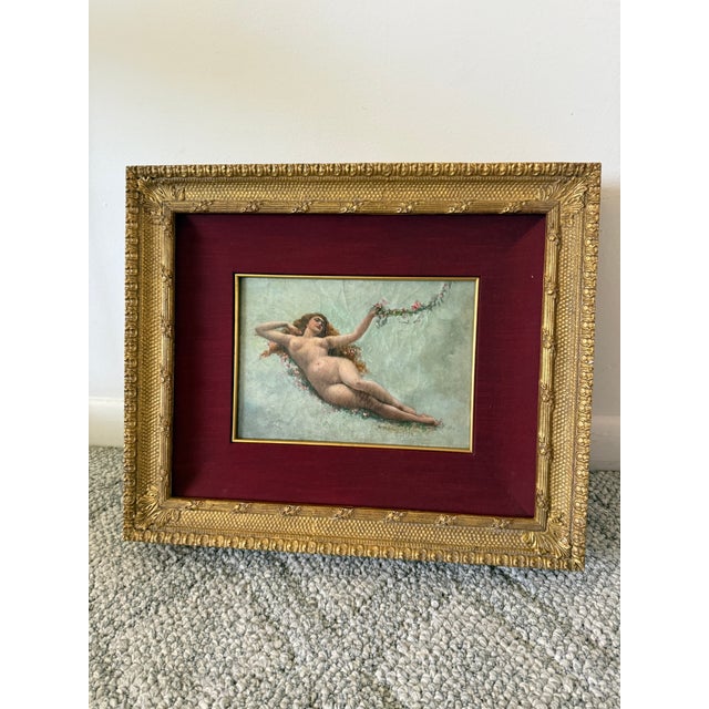 French Country Antique Nude Painting For Sale - Image 3 of 10