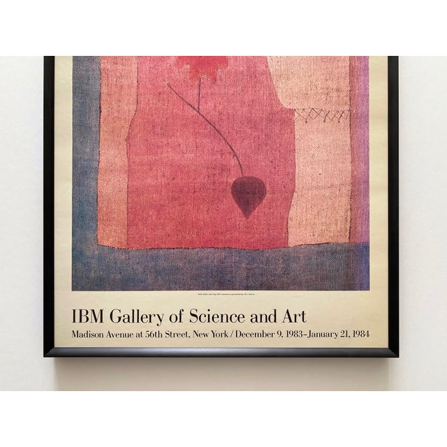 Boho Chic Paul Klee Vintage 1983 Modernist Lithograph Print Framed Large Exhibition Poster " Arab Song " 1932 For Sale - Image 3 of 12