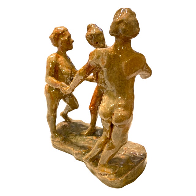 Late 20th Century Three Graces Ceramic Sculpture Greek Mythology San Francisco Bay Area Artist For Sale - Image 10 of 18
