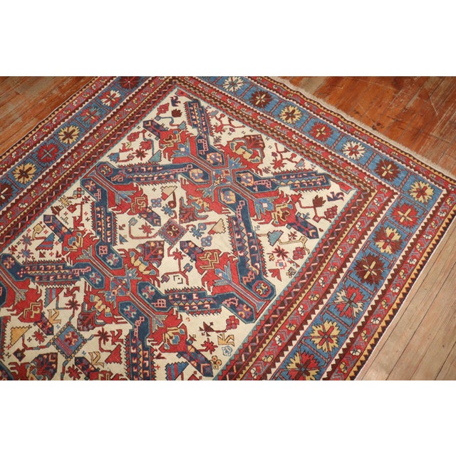 Textile Antique Zeychour Caucasian Kuba Rug rug no.j3245 For Sale - Image 7 of 9