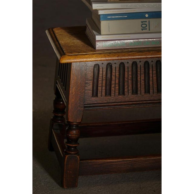 Vintage Scandinavian Oak Accent Stool, 1920s For Sale - Image 4 of 18