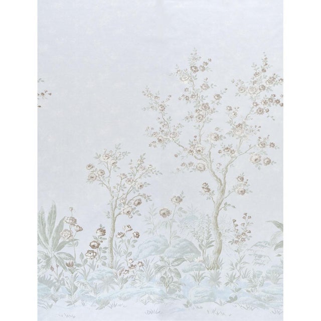 SAMPLE - Schumacher Charlotte's Garden Panel Set In Periwinkle For Sale