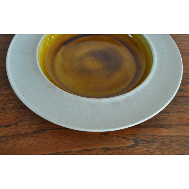 Golden Ochre Ceramic Dish from Kähler, Denmark, 1950s For Sale - Image 6 of 7