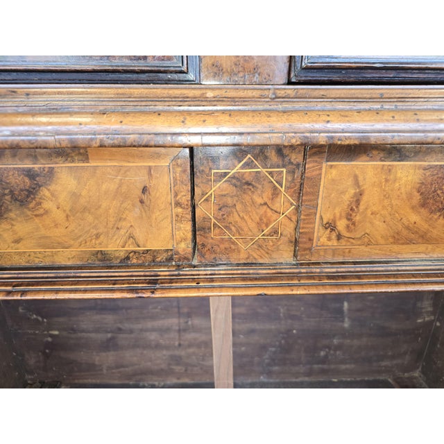 17th Century Burl Walnut Veneer Cabinet Flemish German Low Country For Sale - Image 11 of 17