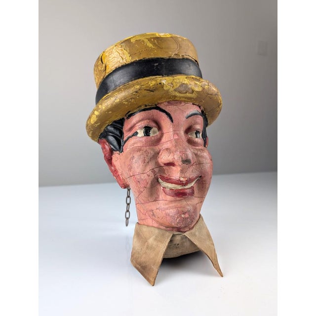 Mid-Century Modern Dean Martin Wooden Advertising Head, 1950s For Sale - Image 3 of 9