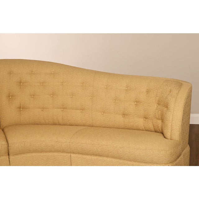 Wood Thomasville Bogart Collection Curved Corner Sofa For Sale - Image 7 of 18