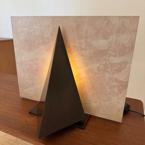 Vintage Marble Table Ambiance Light, 1970s For Sale - Image 5 of 10