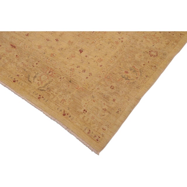 Classic Ziegler Gold Tan Hand-Knotted Wool Rug - 9'4'' X 11'10'' For Sale - Image 4 of 8